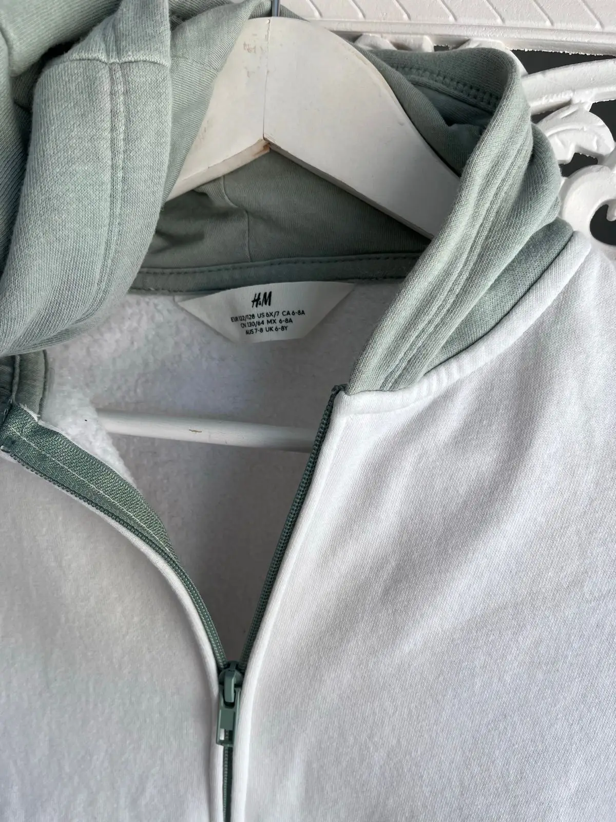 H&M Colorblock Zip-Up Hoodie 6-8Y
