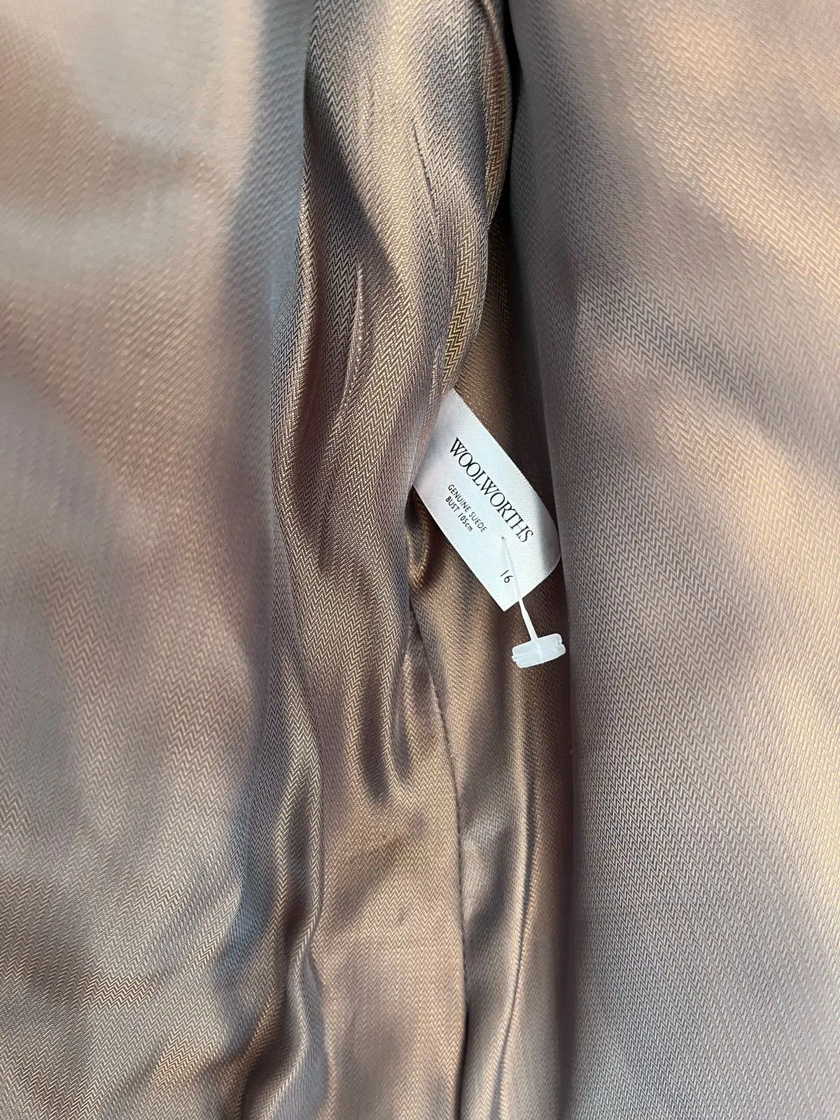 Woolworths Genuine Suede Brown Jacket Size 16