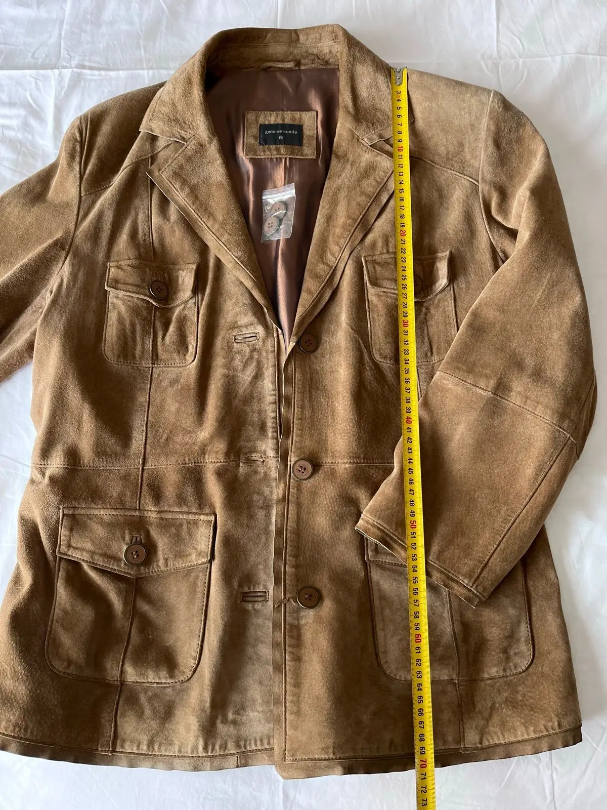 Woolworths Genuine Suede Brown Jacket Size 16