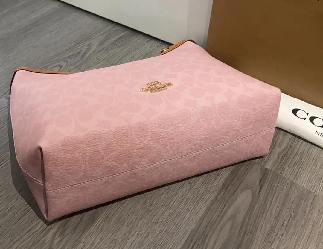 Pink coach shoulder bag