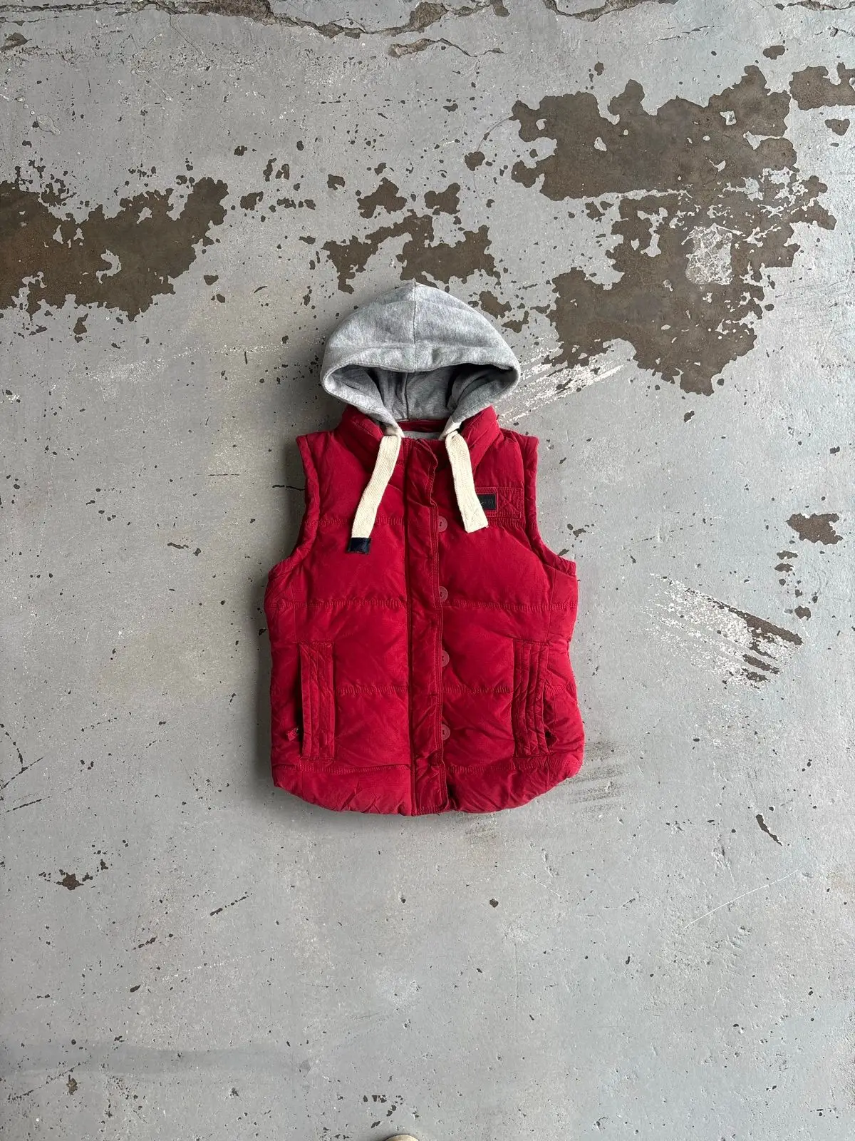 Superdry Red Hooded Puffer Vest