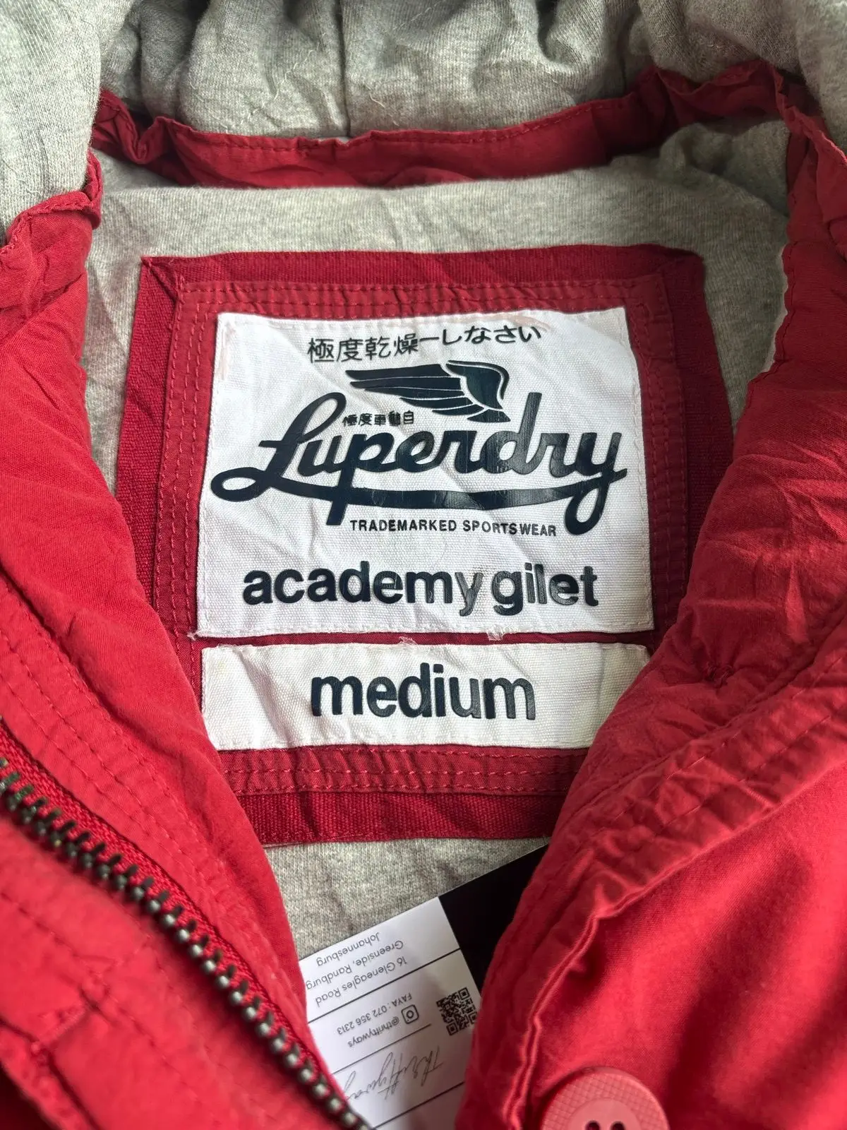 Superdry Red Hooded Puffer Vest