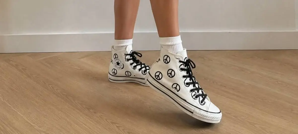 Converse All Star Peace Sign High-Top Sneakers