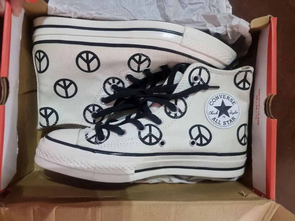 Converse All Star Peace Sign High-Top Sneakers