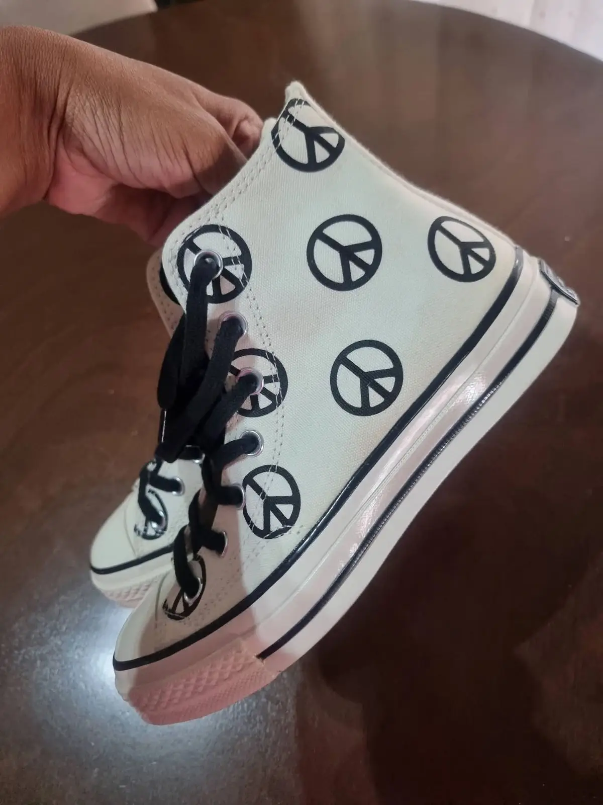 Converse All Star Peace Sign High-Top Sneakers