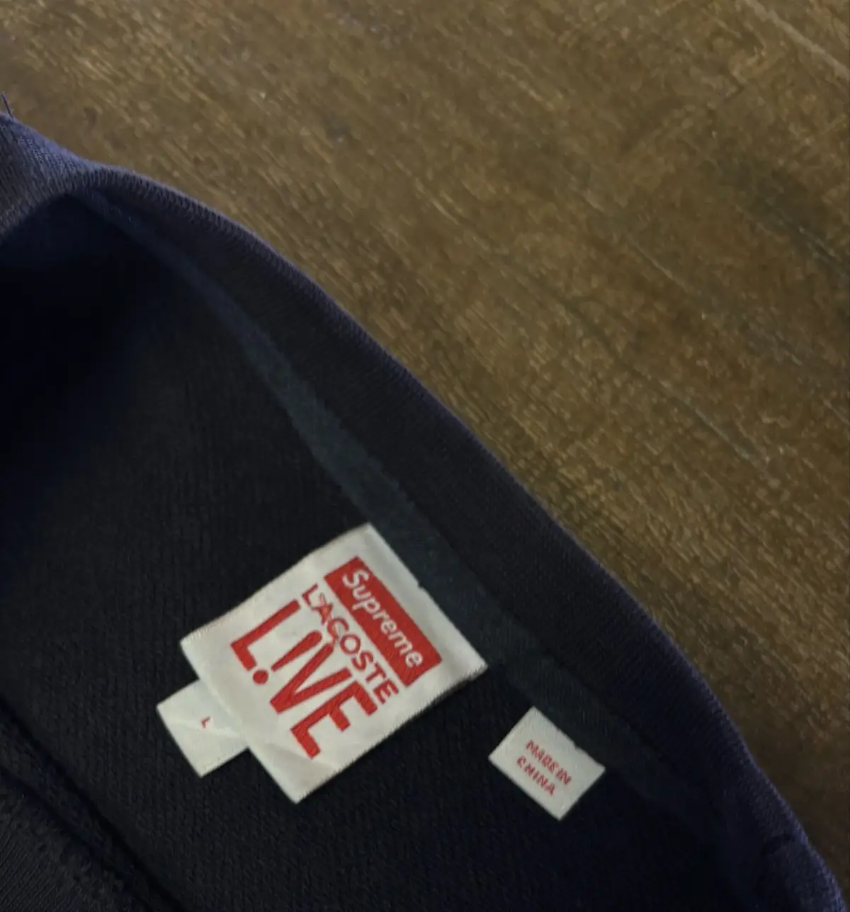 Supreme x Lacoste Live Crewneck Sweatshirt Navy