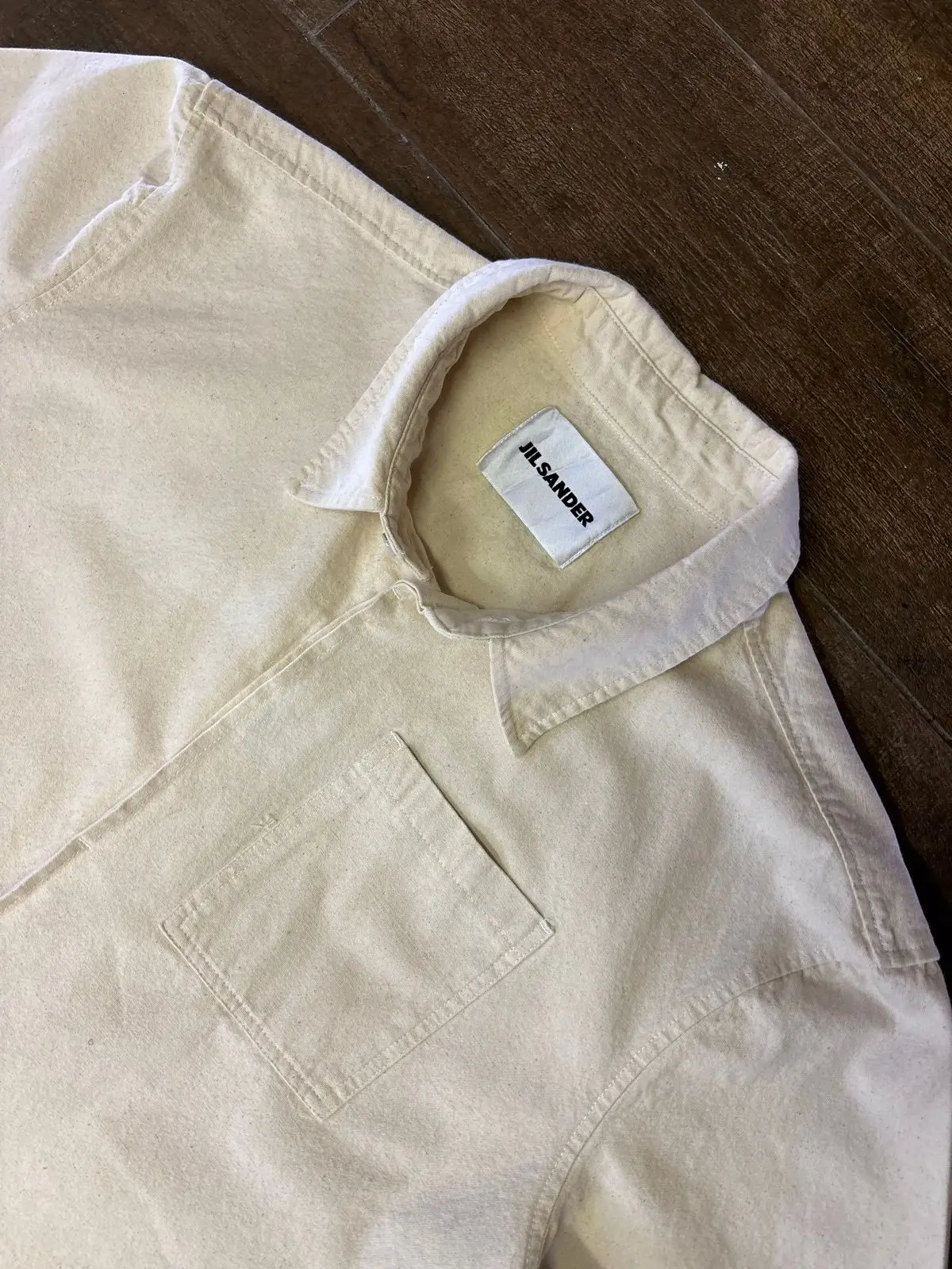 Jil Sander Short Sleeve Button-Up Shirt Cream