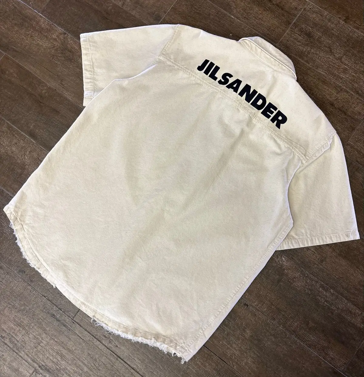 Jil Sander Short Sleeve Button-Up Shirt Cream
