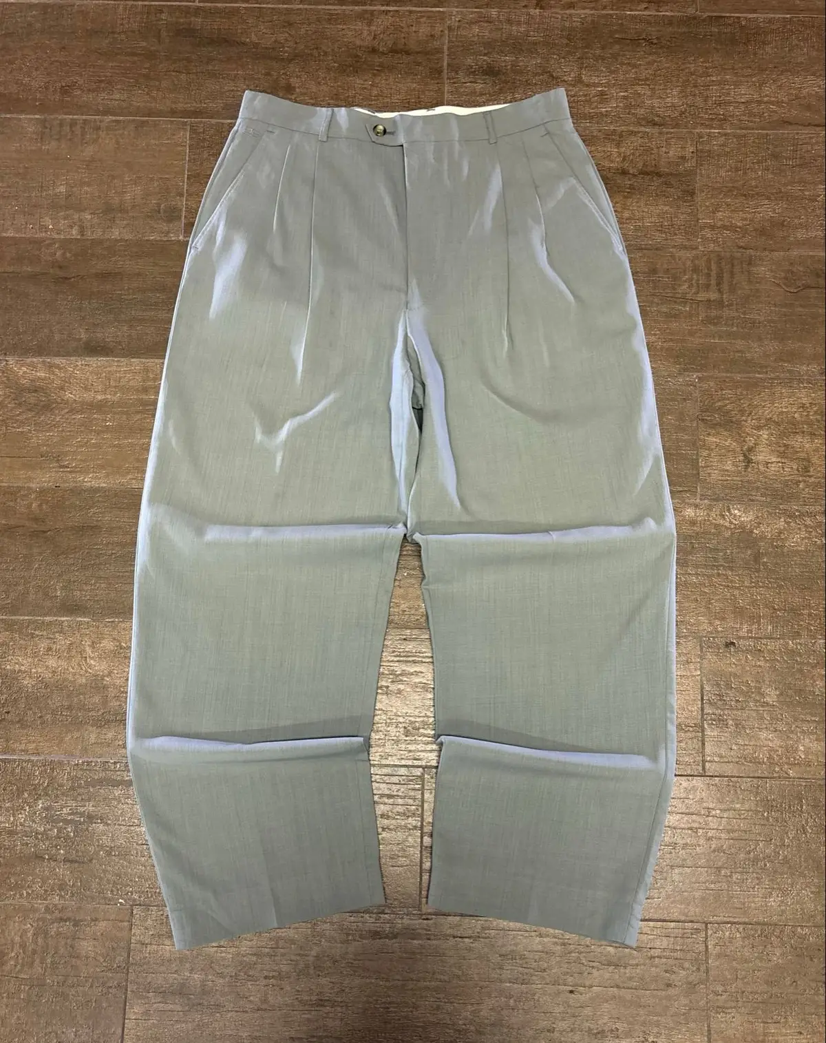 Balenciaga Grey Pleated Trousers