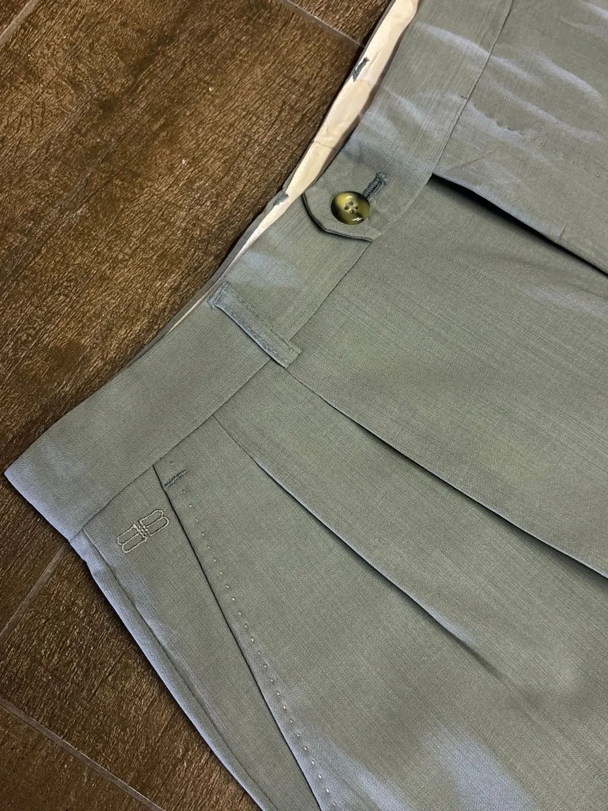 Balenciaga Grey Pleated Trousers
