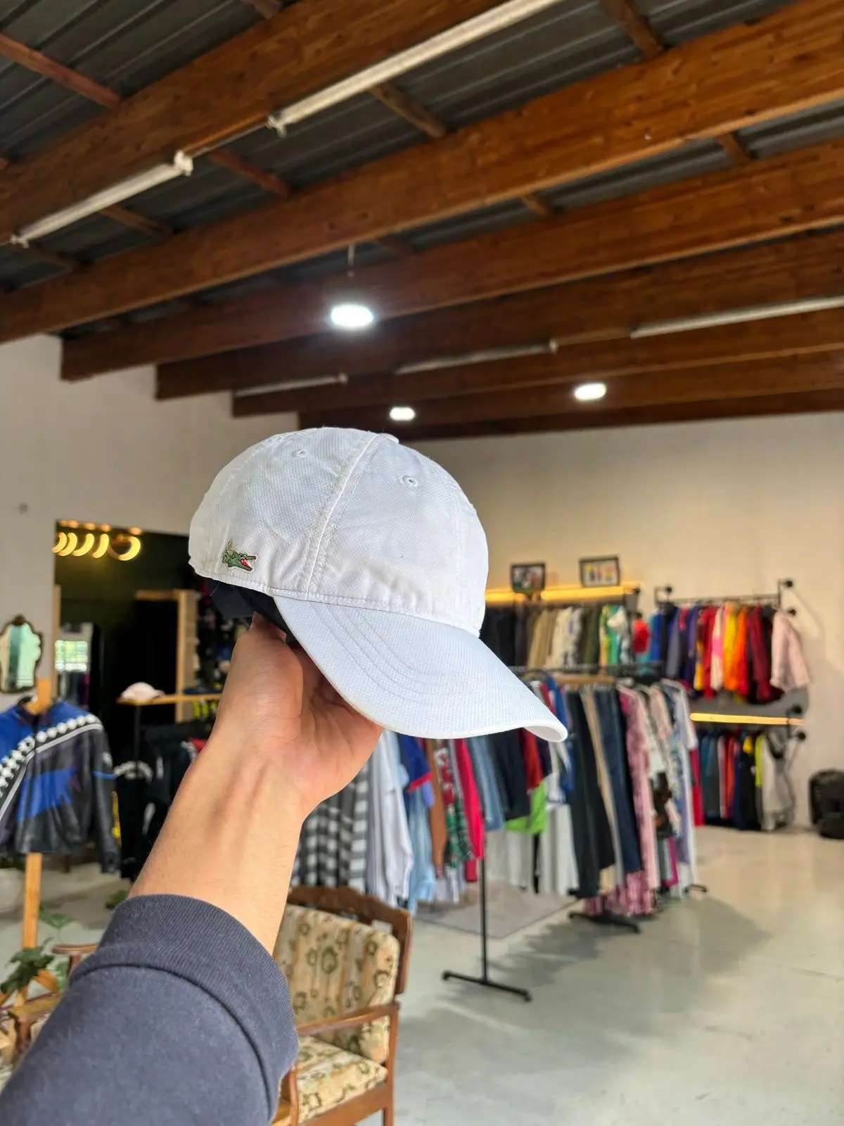 Lacoste White Baseball Cap