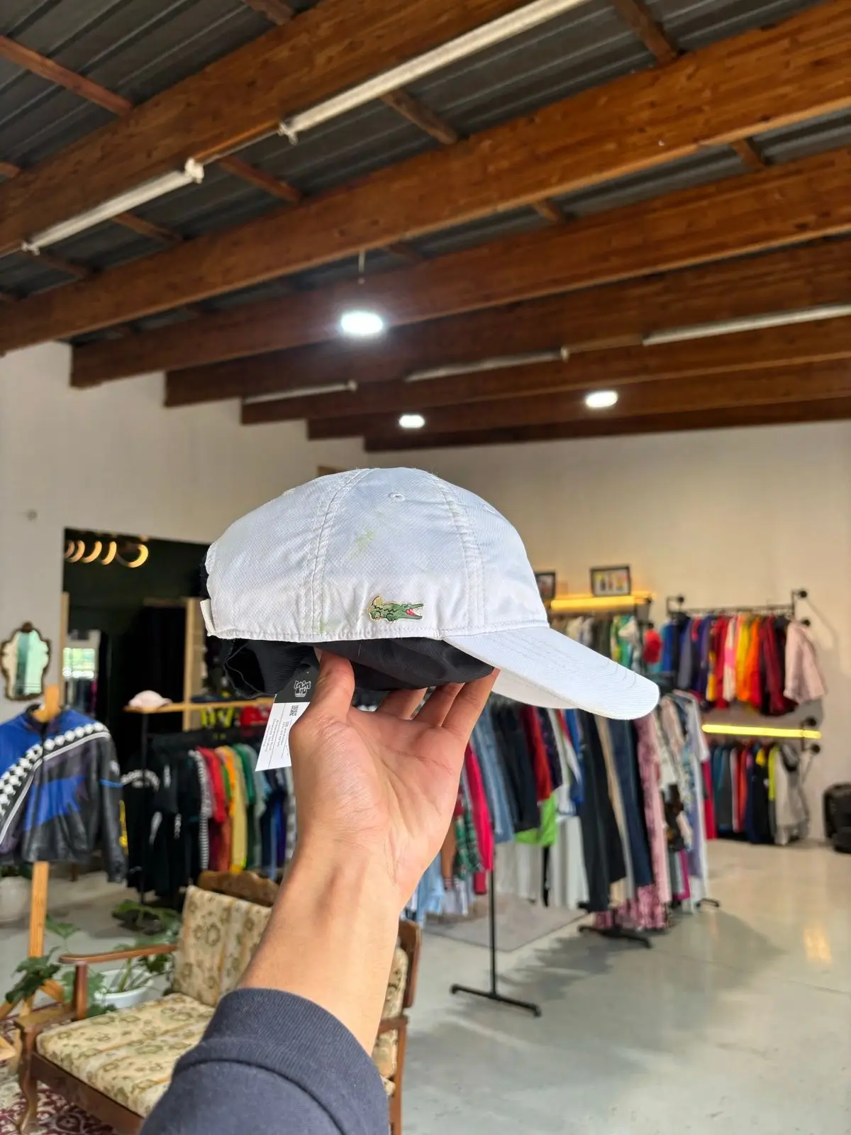Lacoste White Baseball Cap