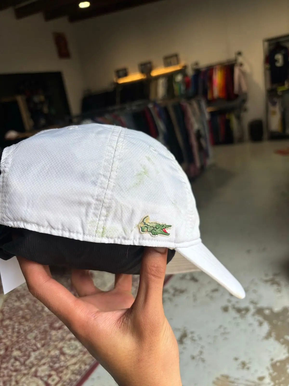 Lacoste White Baseball Cap