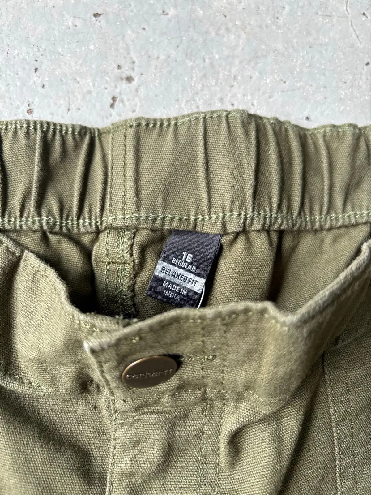 Carhartt Olive Green Utility Shorts