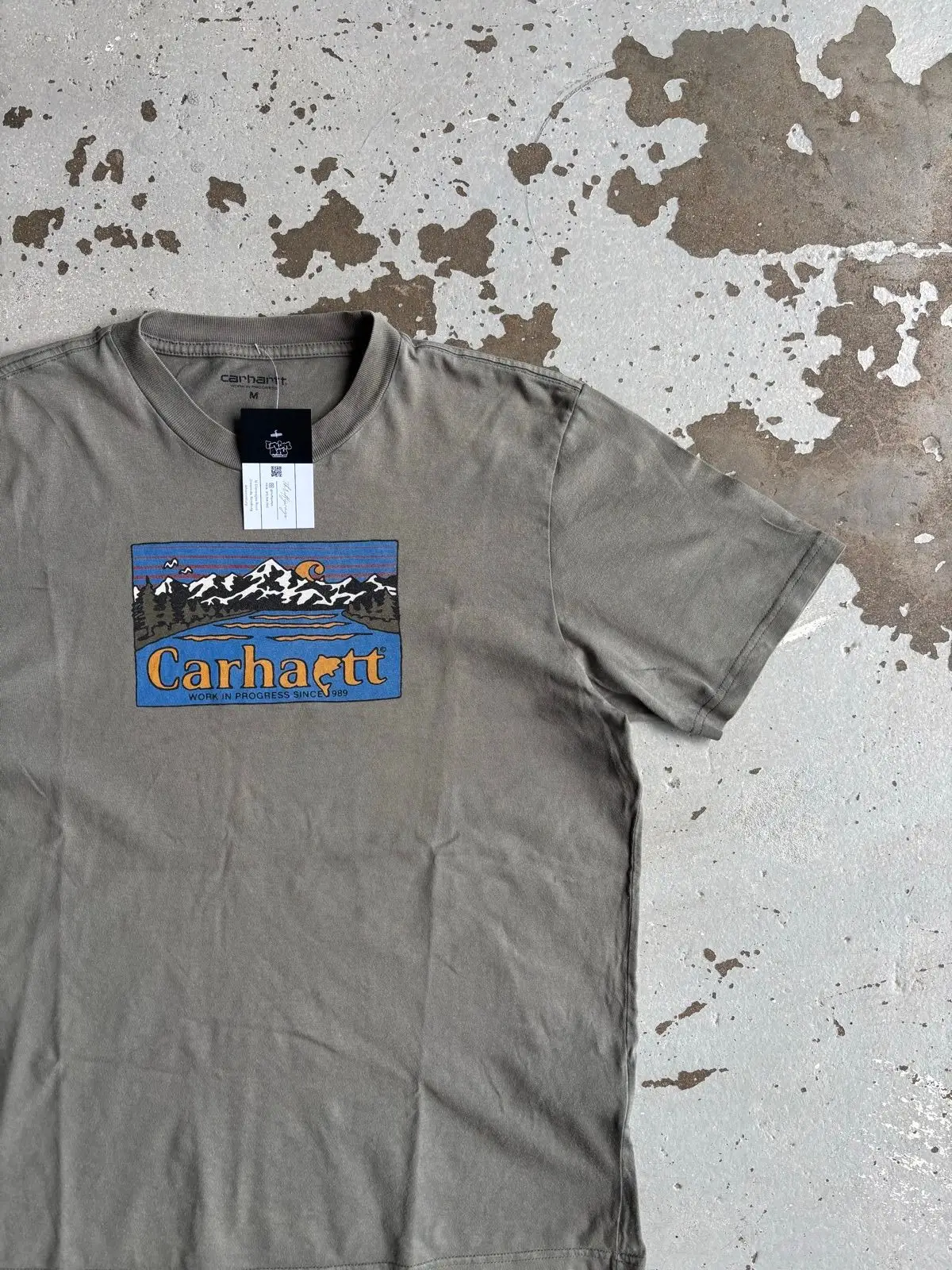 Carhartt Graphic Print T-Shirt Grey Medium