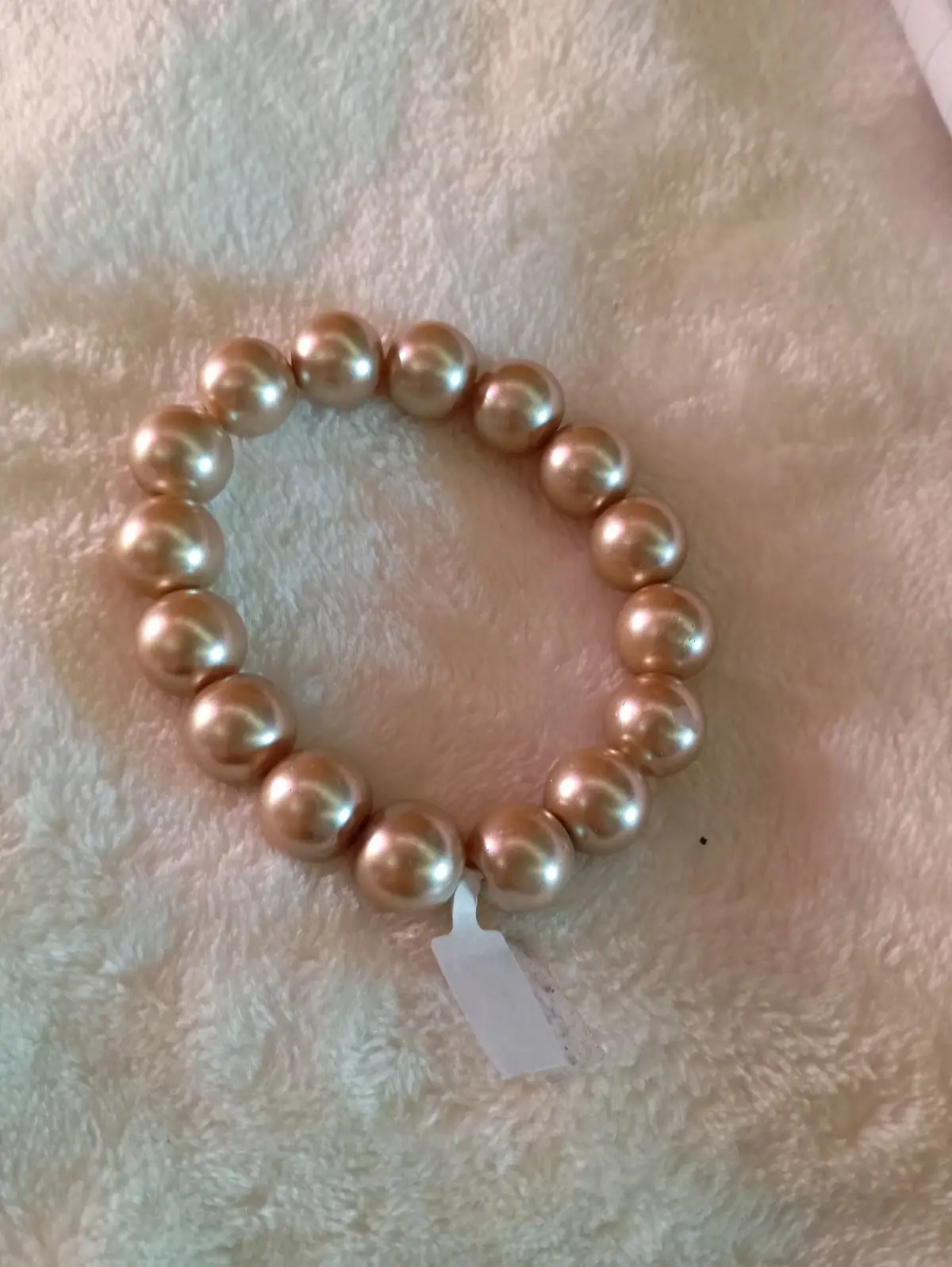Champagne Beaded Pearl Bracelet
