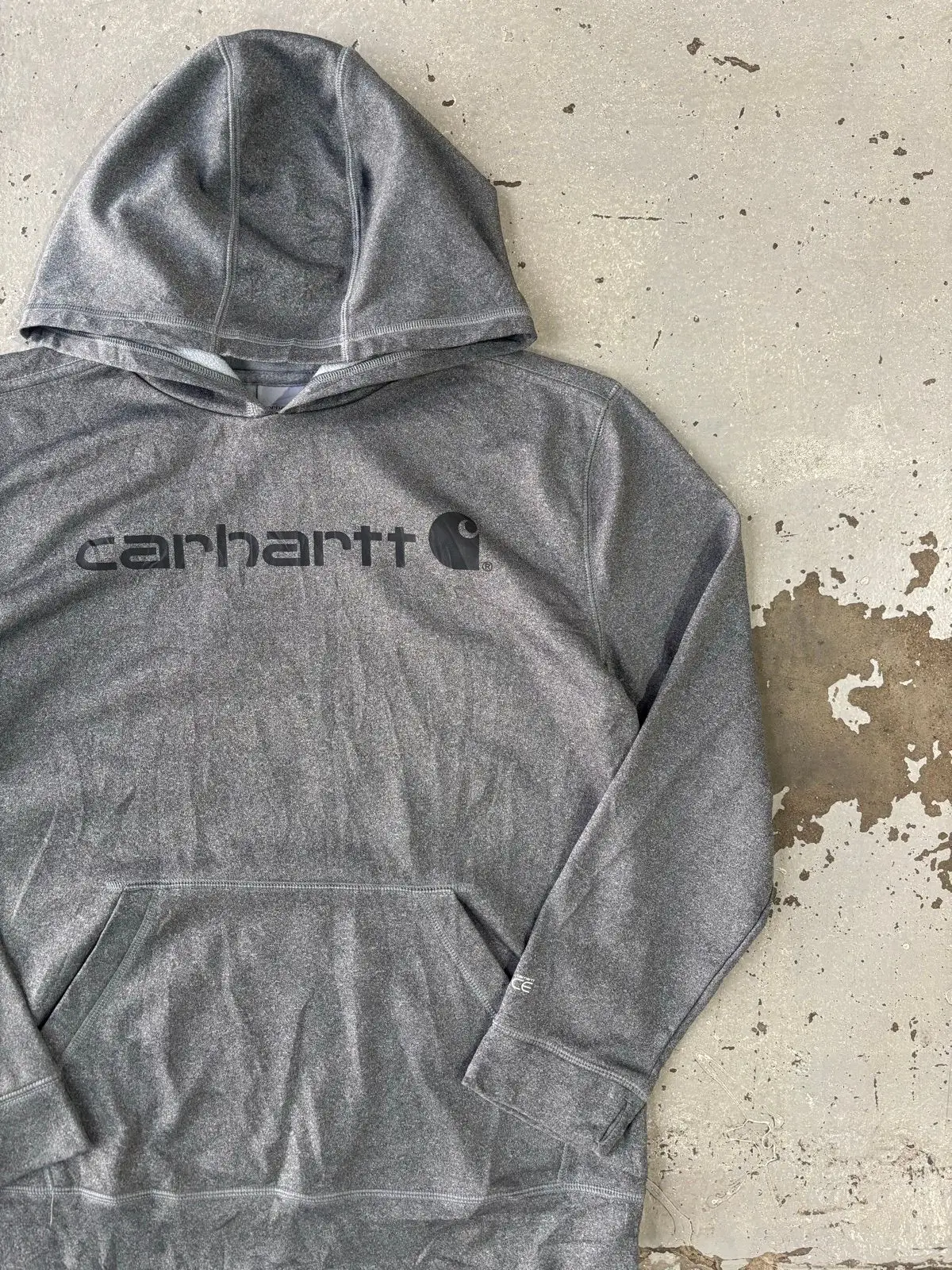 Carhartt Grey Logo Hoodie