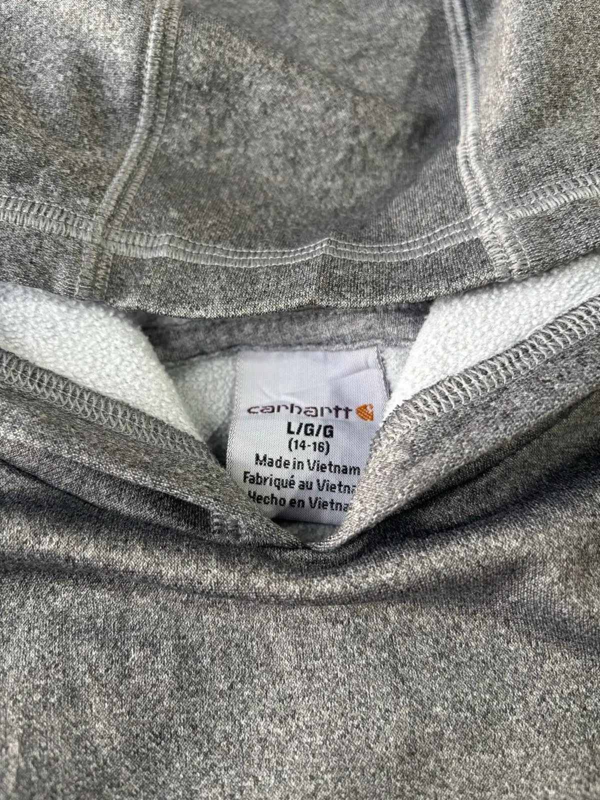 Carhartt Grey Logo Hoodie