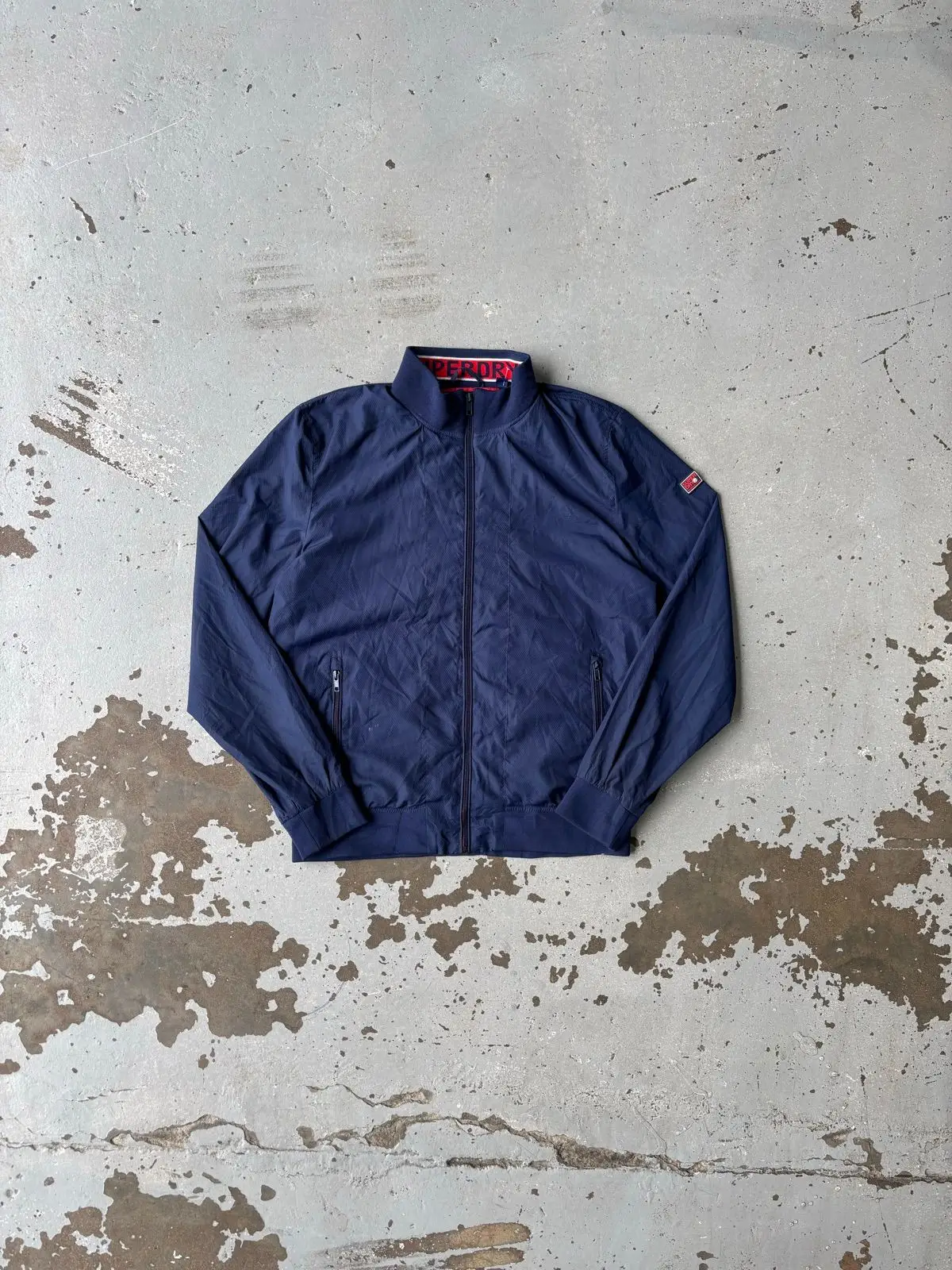 Superdry Navy Zip-Up Lightweight Jacket