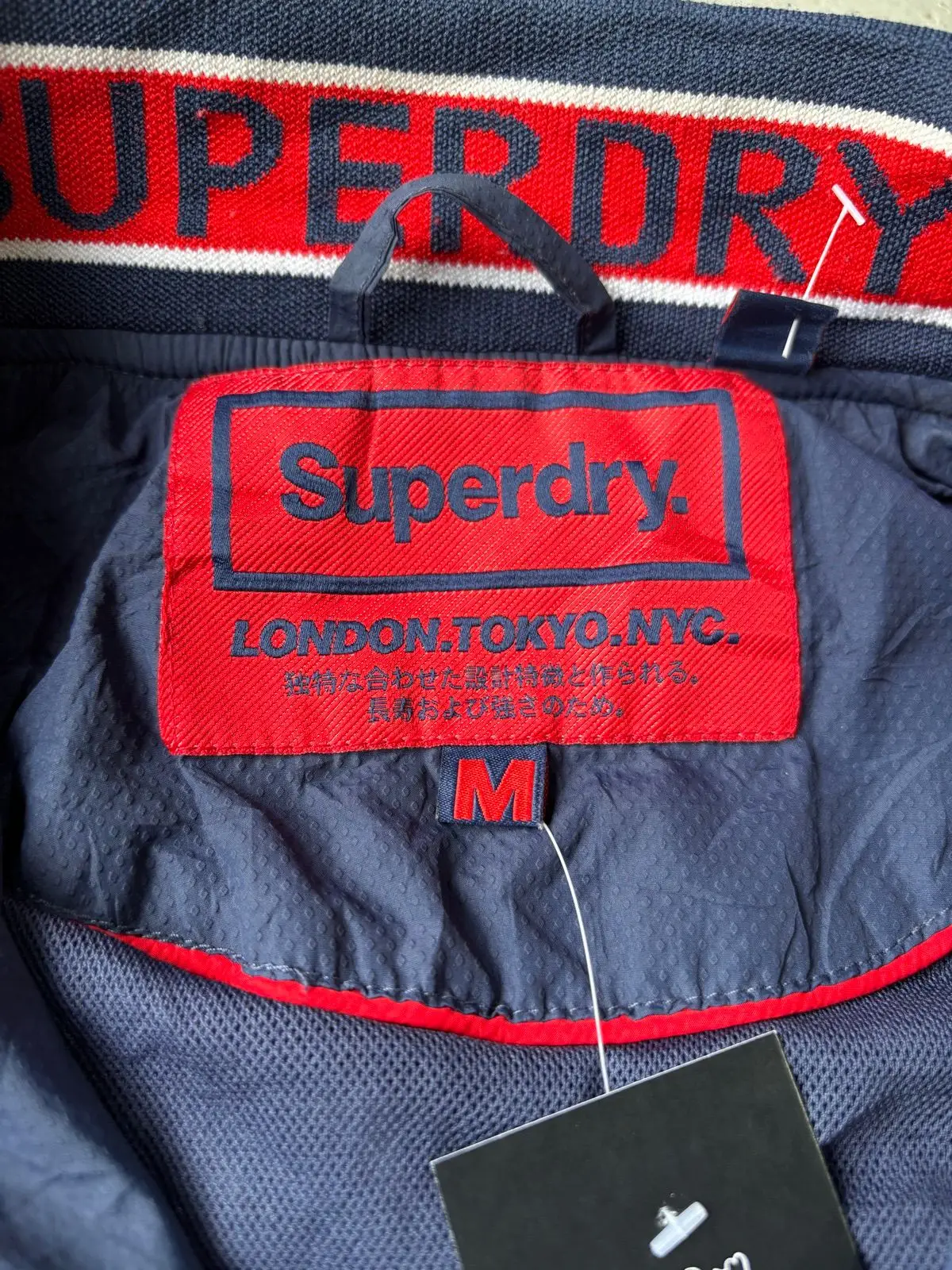 Superdry Navy Zip-Up Lightweight Jacket