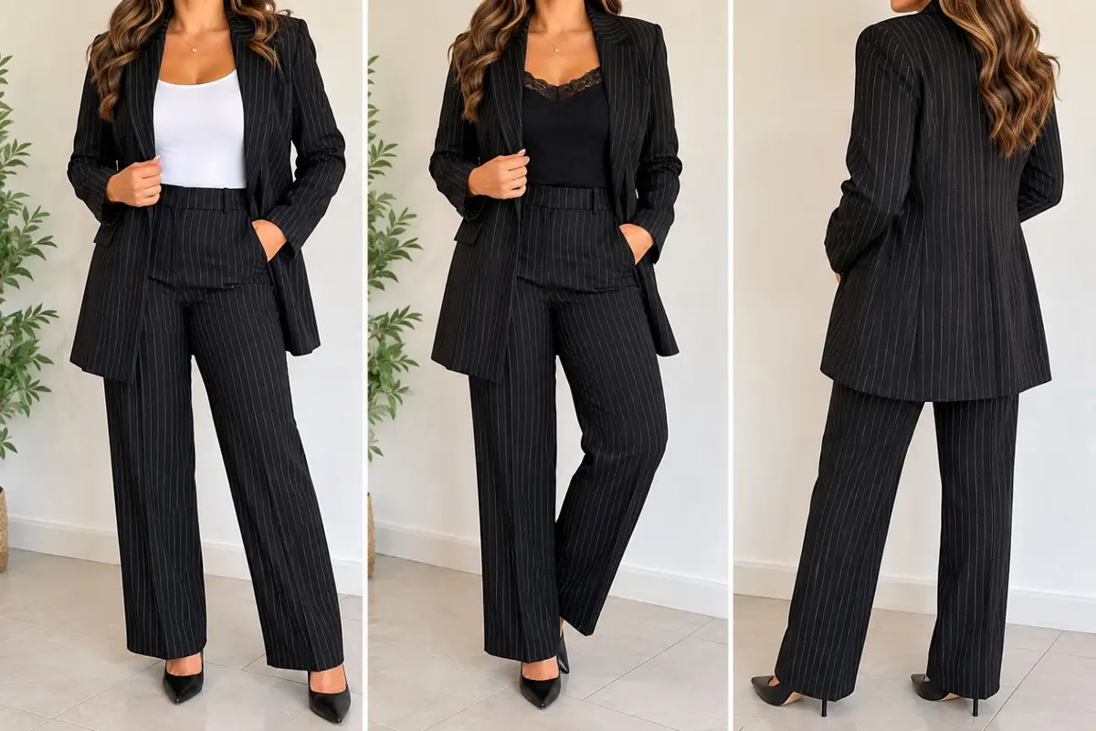 Woolworths Black Pinstripe 2-Piece Suit