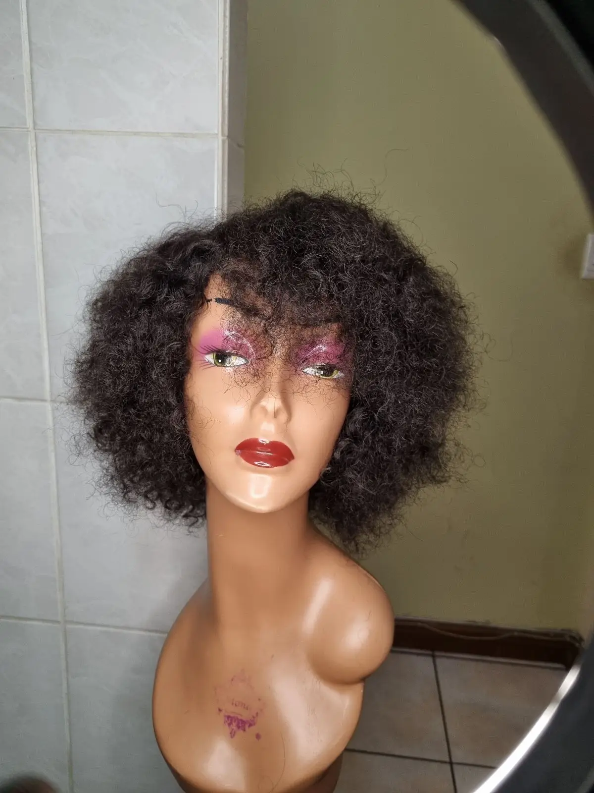 Short Curly Black Wig