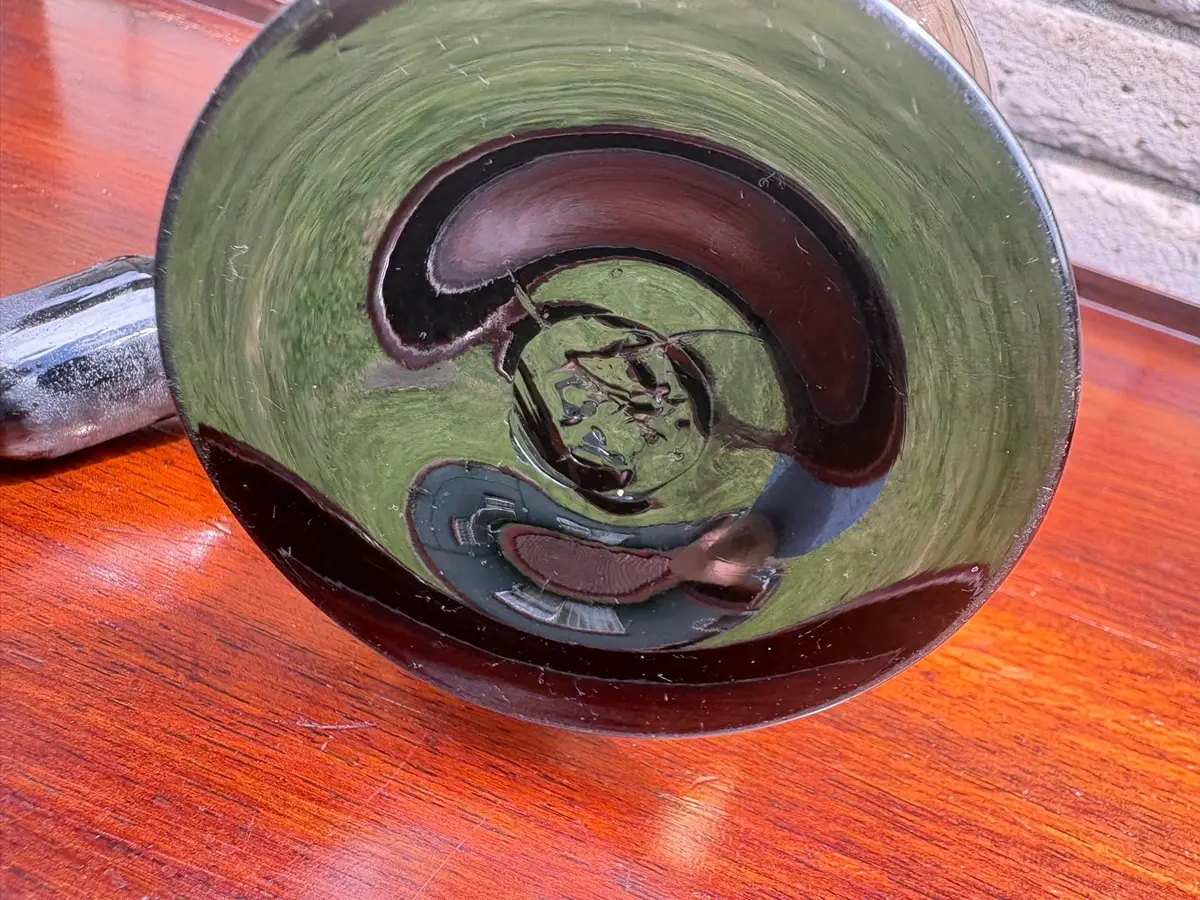 Vintage Smoked Glass Decanter with Stopper