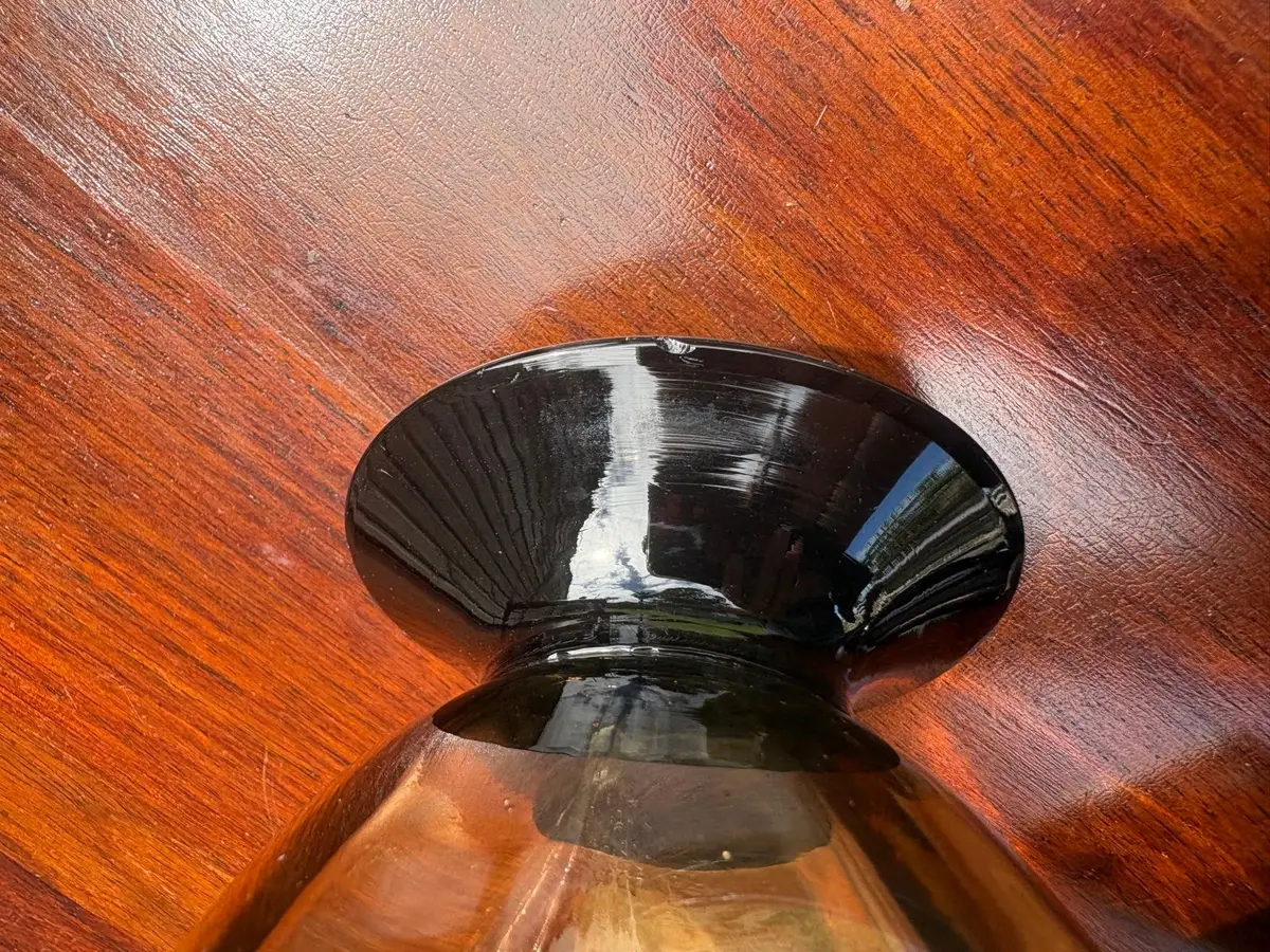 Vintage Smoked Glass Decanter with Stopper