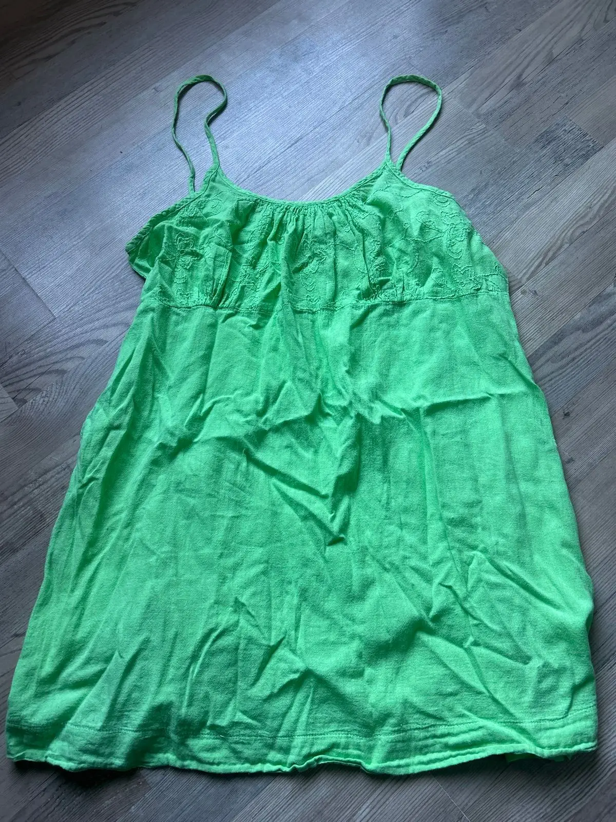 Green Spaghetti Strap Top