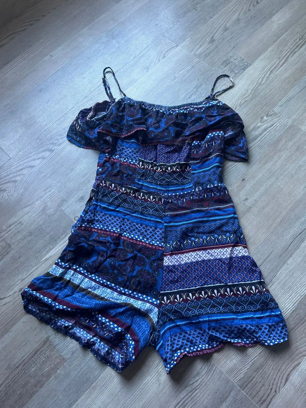 Mr Price Blue Patterned Playsuit
