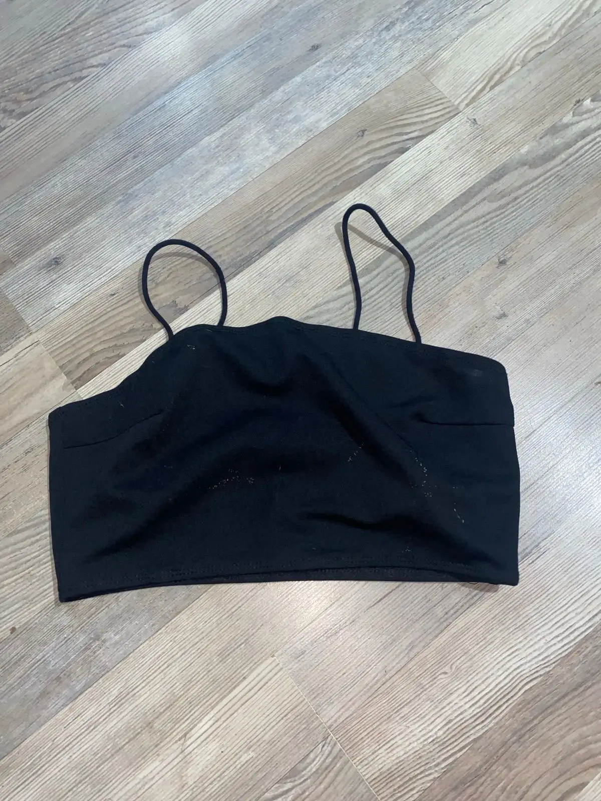 Shein Black Spaghetti Strap Crop Top