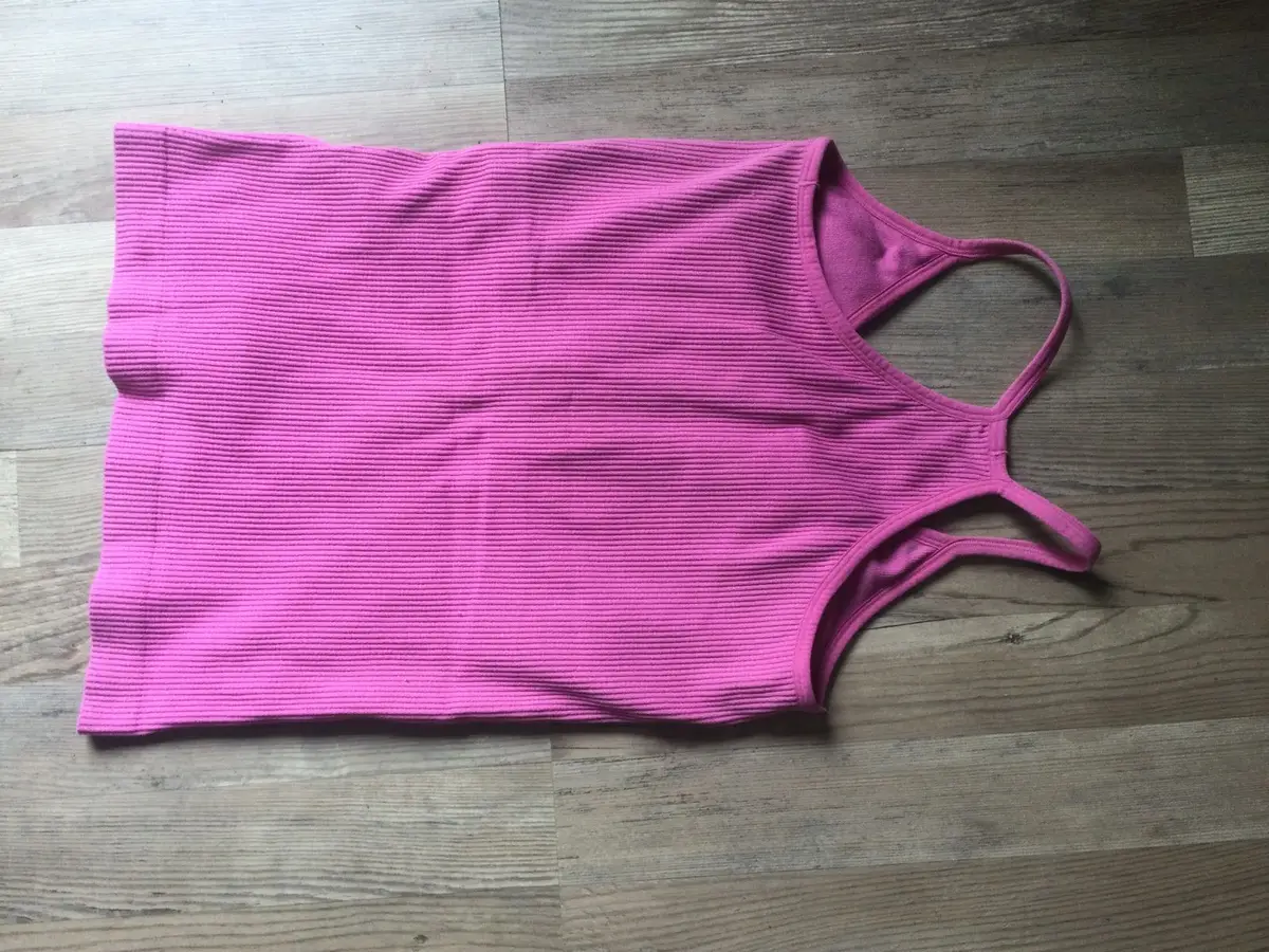 Totalsports Ribbed Pink Tank Top