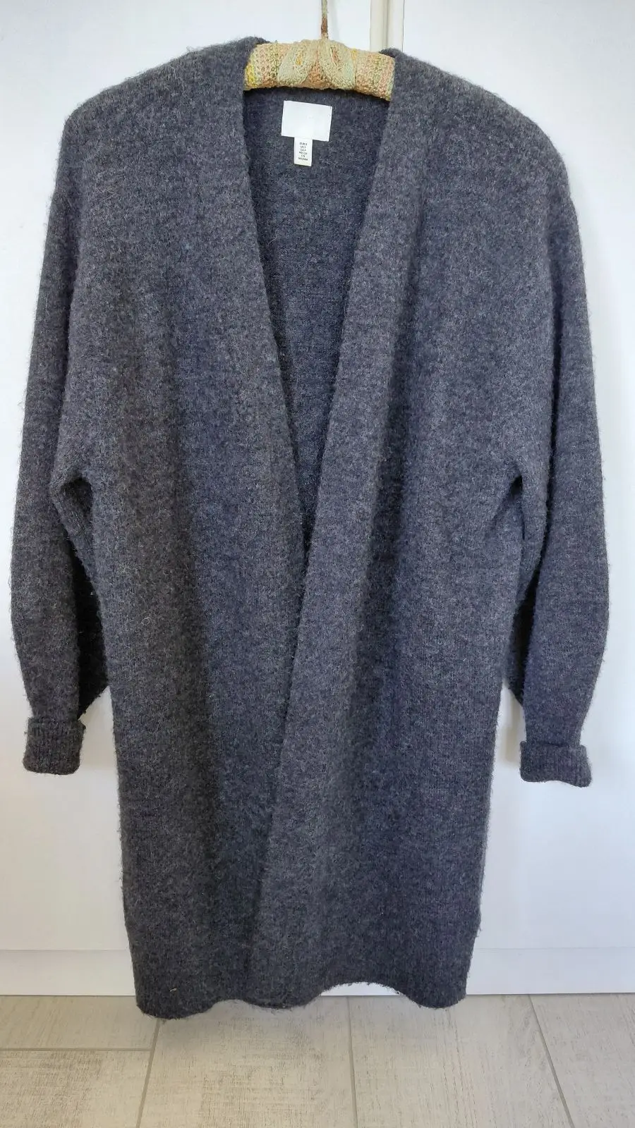 H&M Dark Grey Open-Front Knit Cardigan