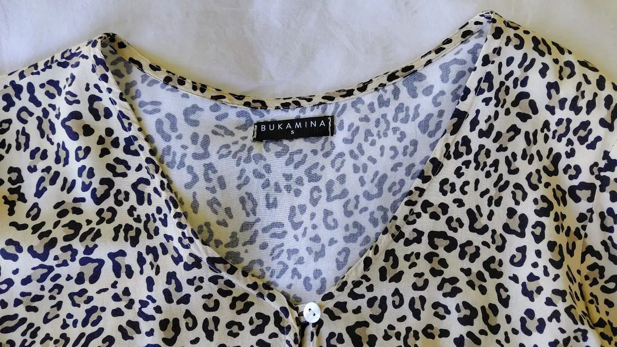 Leopard Print Button Front Top S