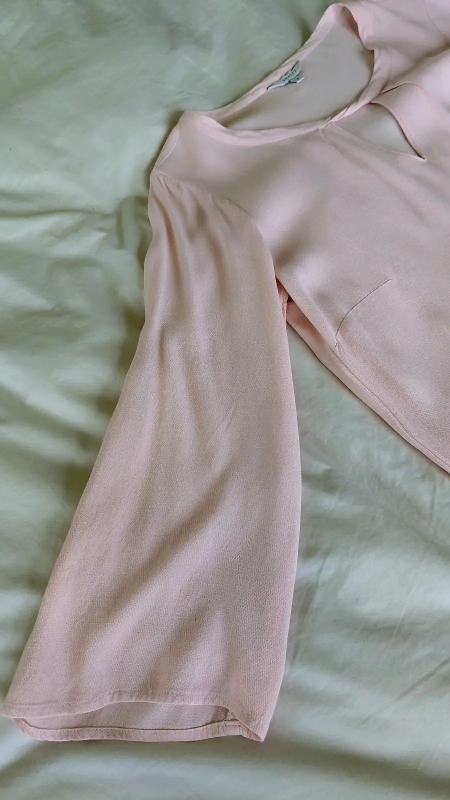 Poetry Light Pink Keyhole Neck Blouse