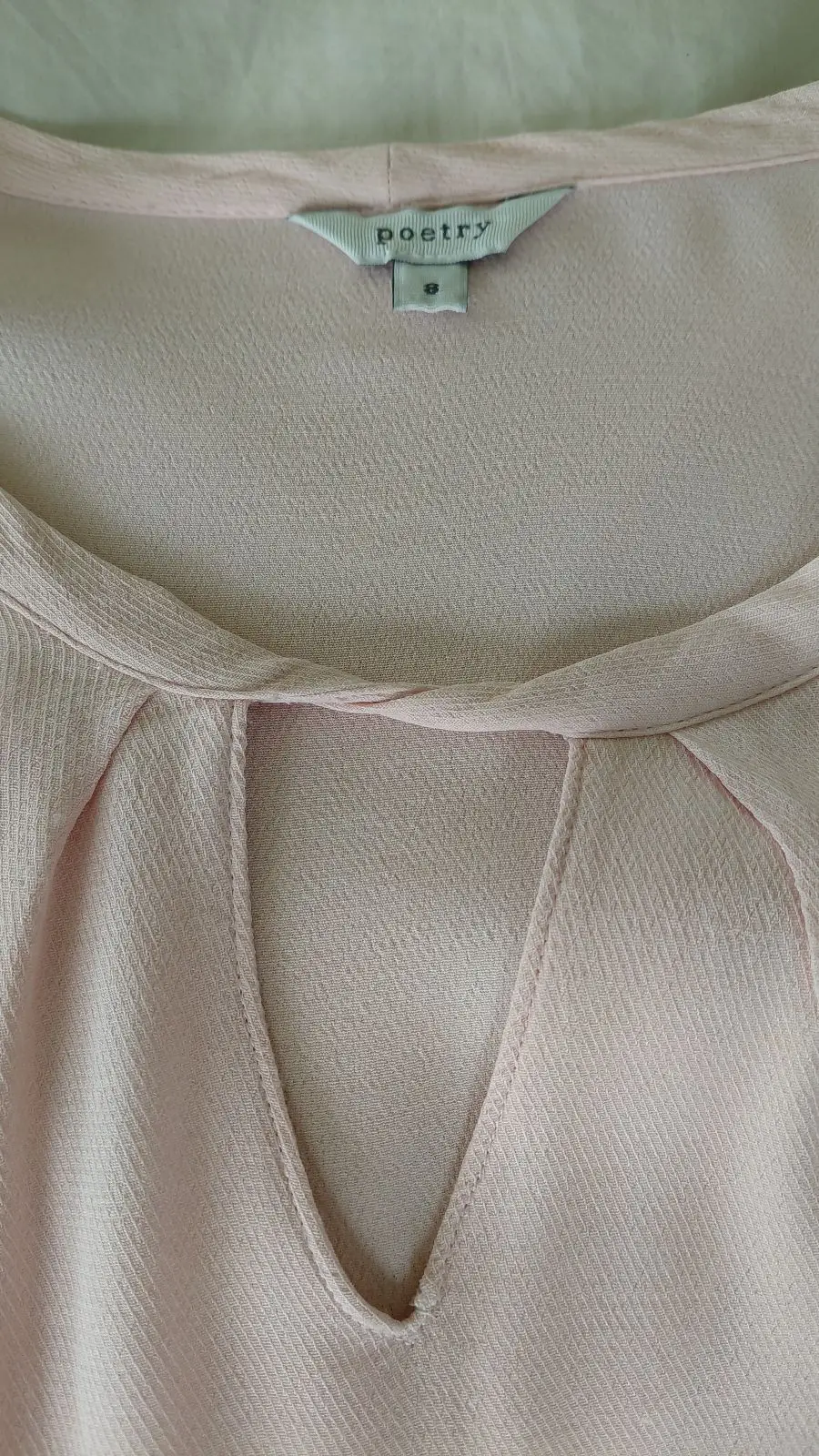 Poetry Light Pink Keyhole Neck Blouse