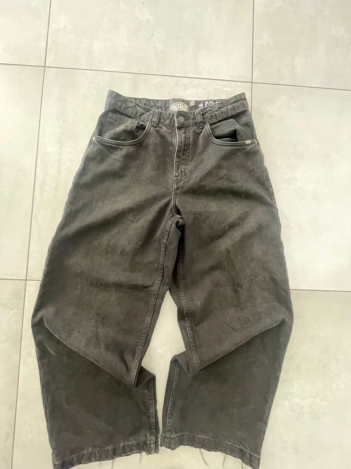Cotton On Half Half Black Acid Wash Jeans