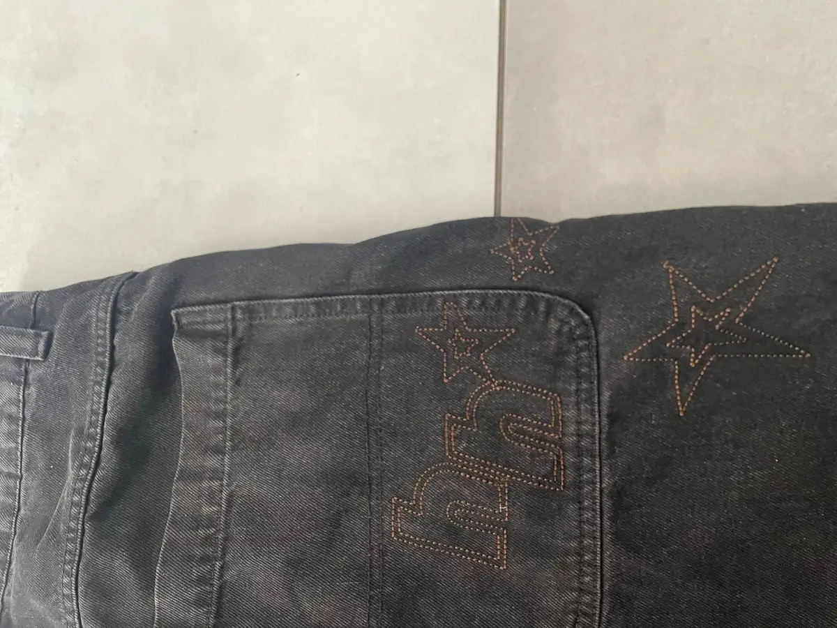 Cotton On Half Half Black Acid Wash Jeans