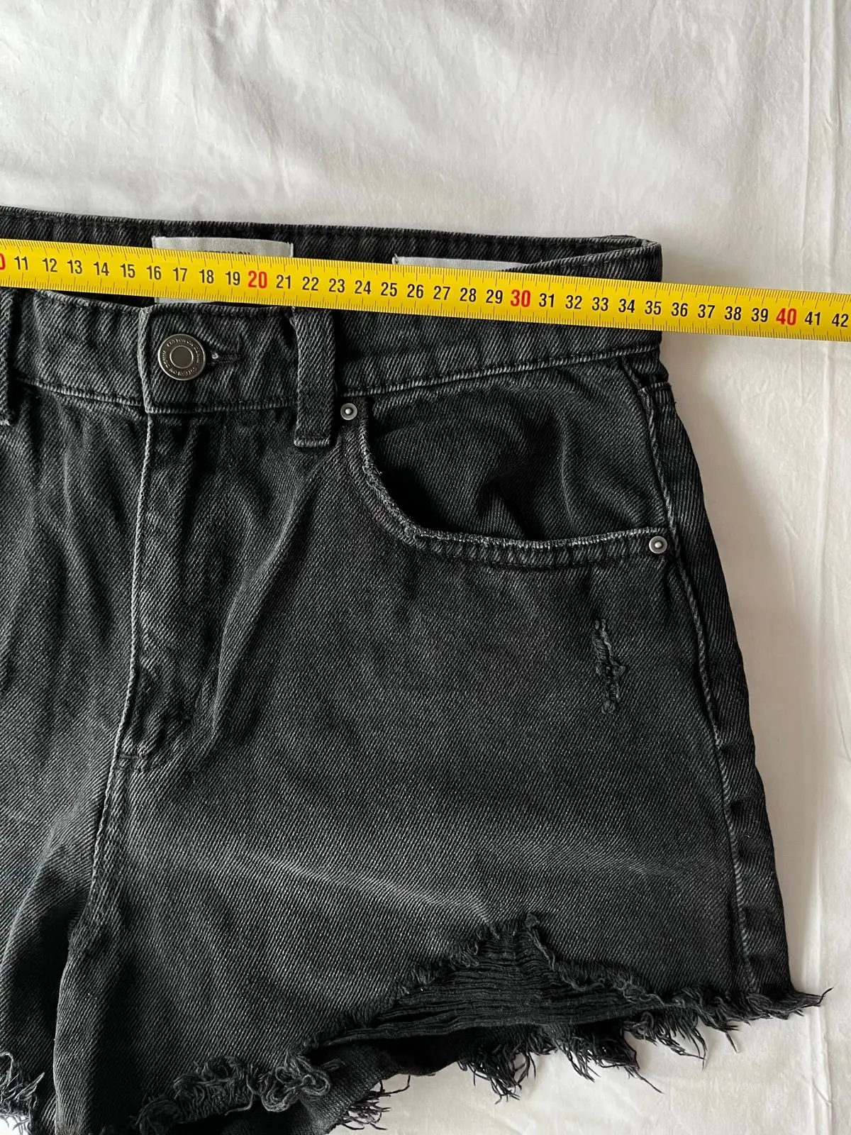 Cotton On Black Distressed Denim Shorts