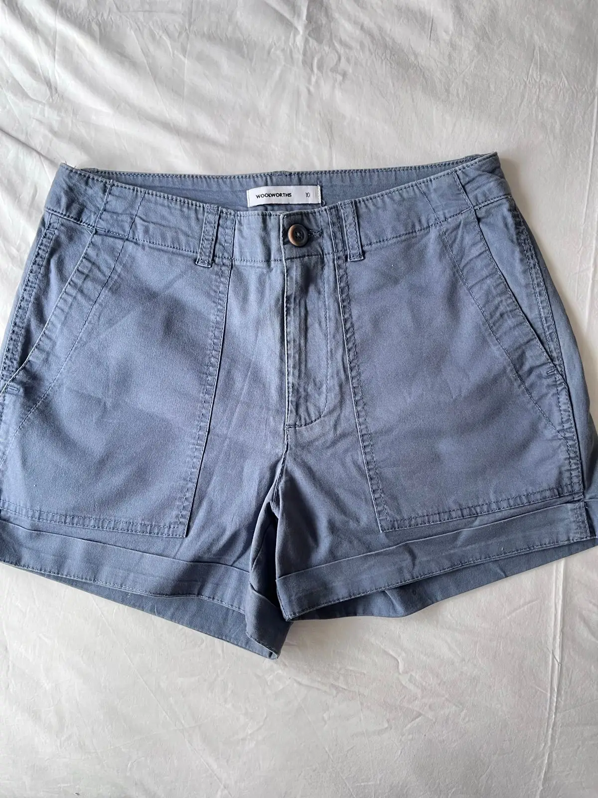 Woolworths Blue Utility Shorts Size 10