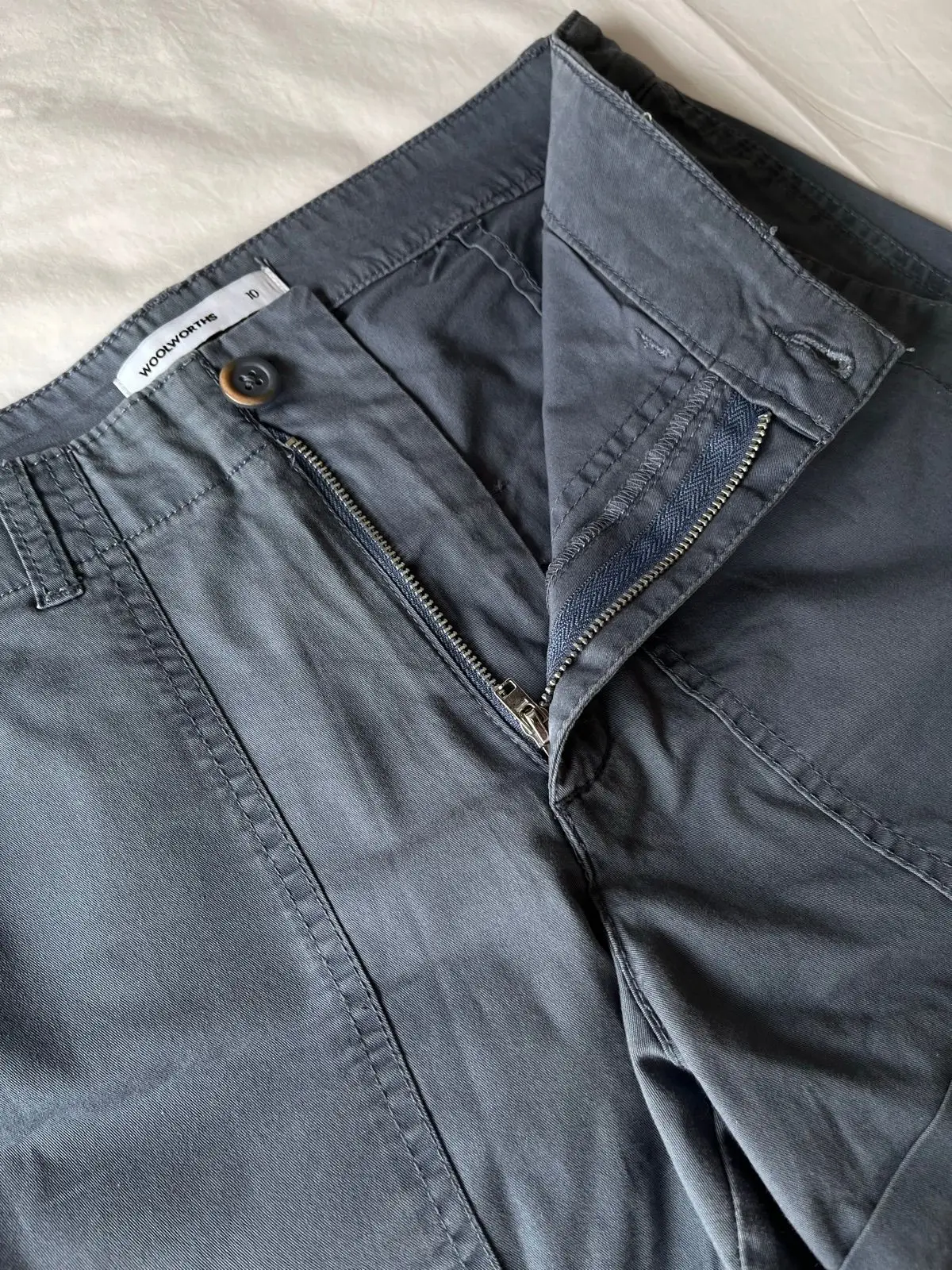 Woolworths Blue Utility Shorts Size 10