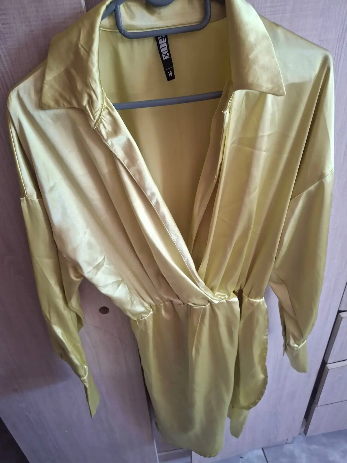 The Fix Light Green Satin Dress Size 10