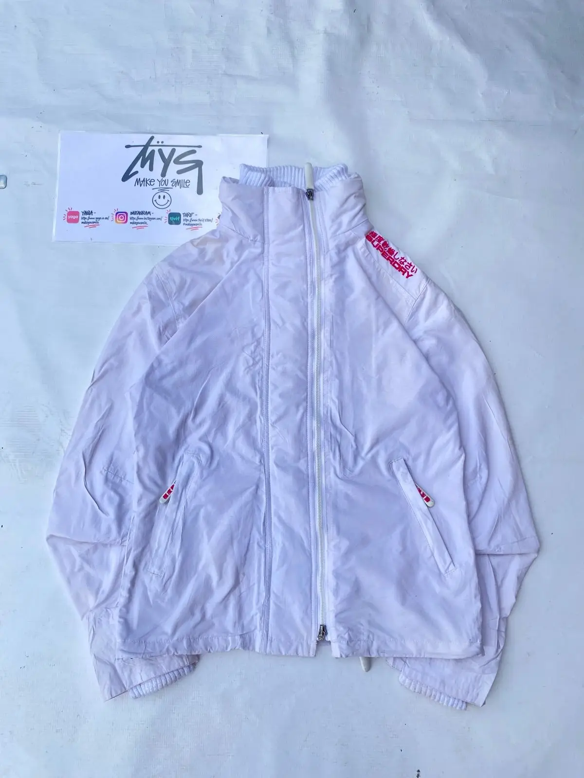 Superdry White Zip-Up Jacket