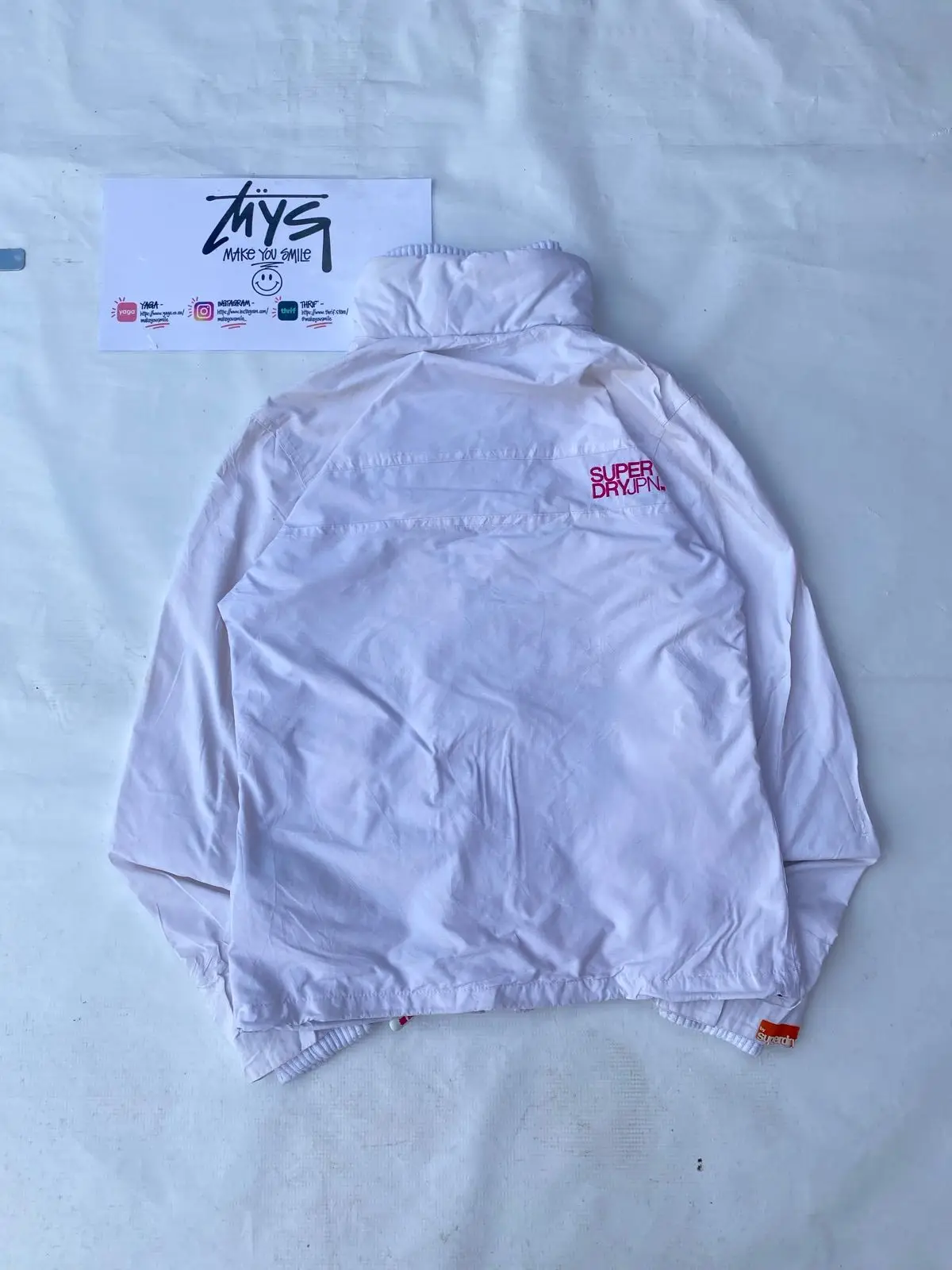 Superdry White Zip-Up Jacket