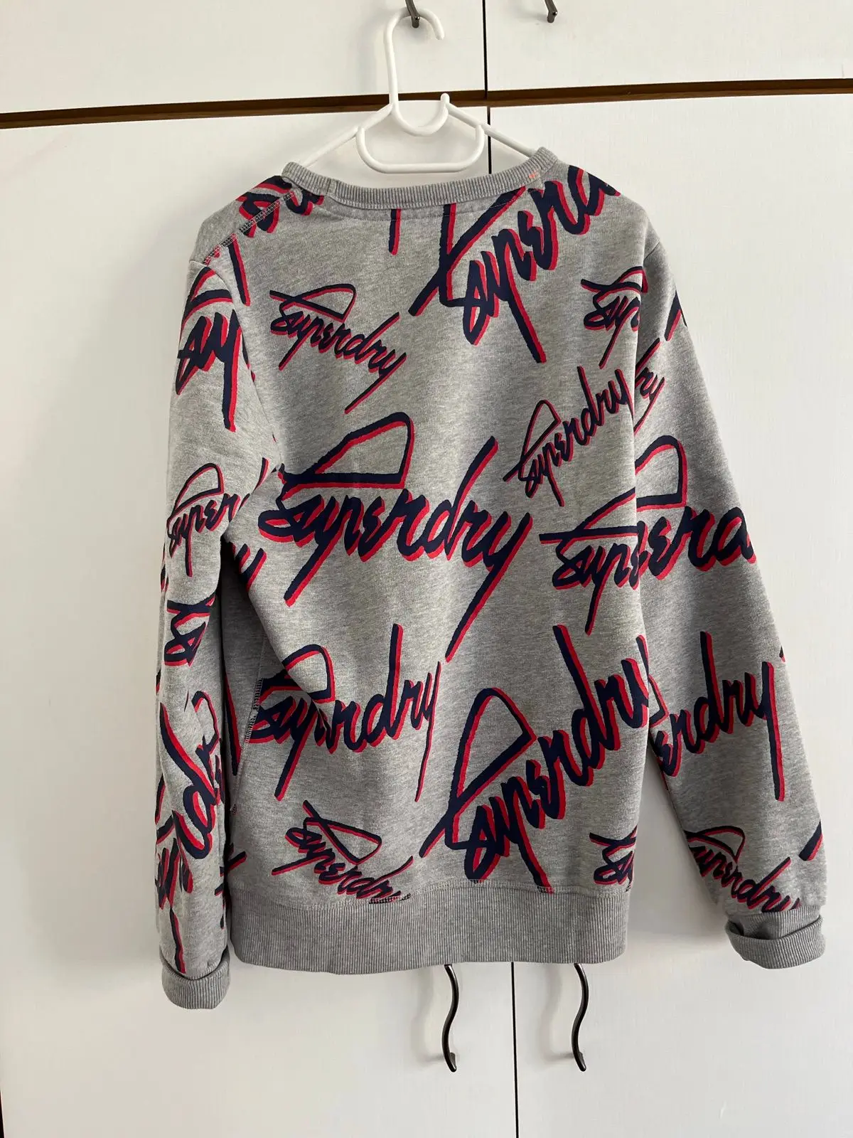 Superdry Vintage Script Crewneck Sweatshirt Grey S