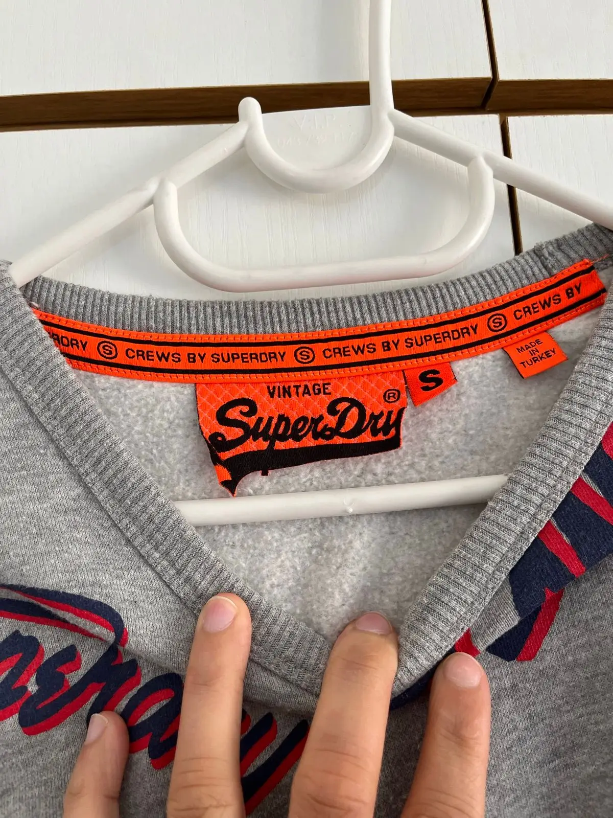 Superdry Vintage Script Crewneck Sweatshirt Grey S
