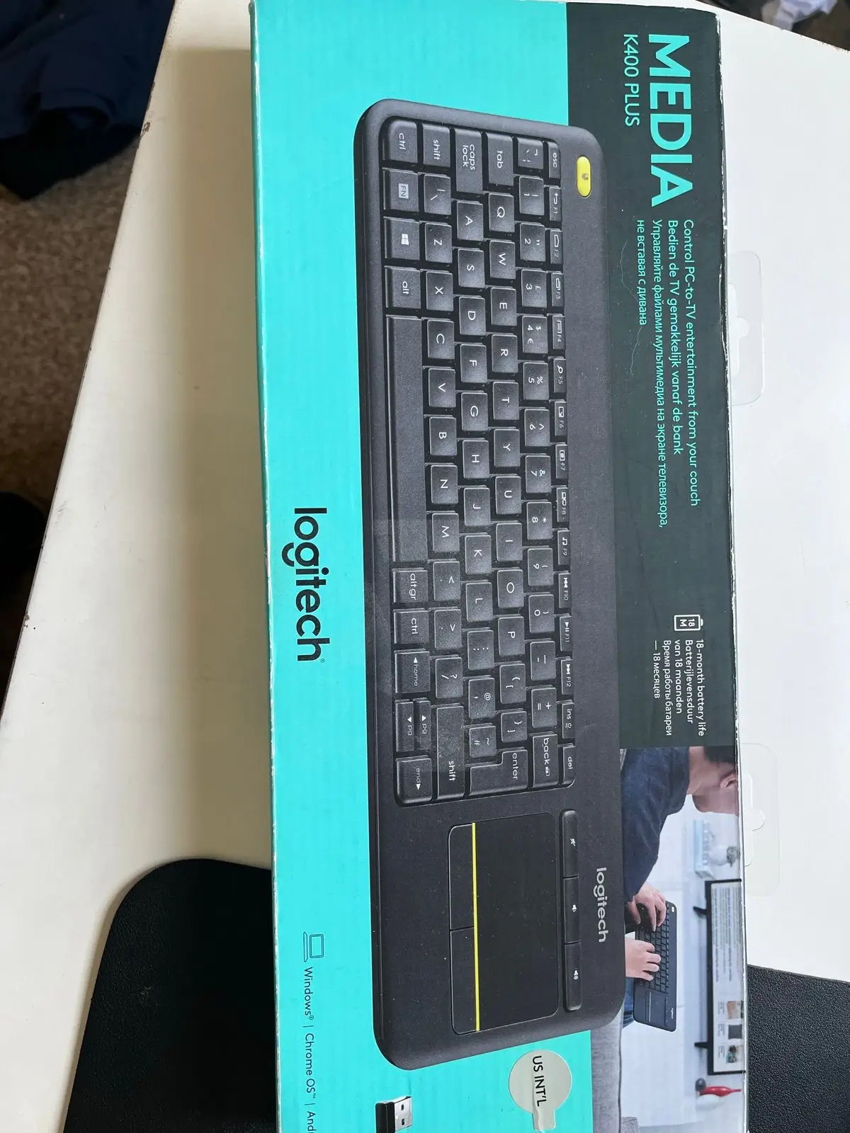 Logitech K400 Plus Wireless Touch Keyboard