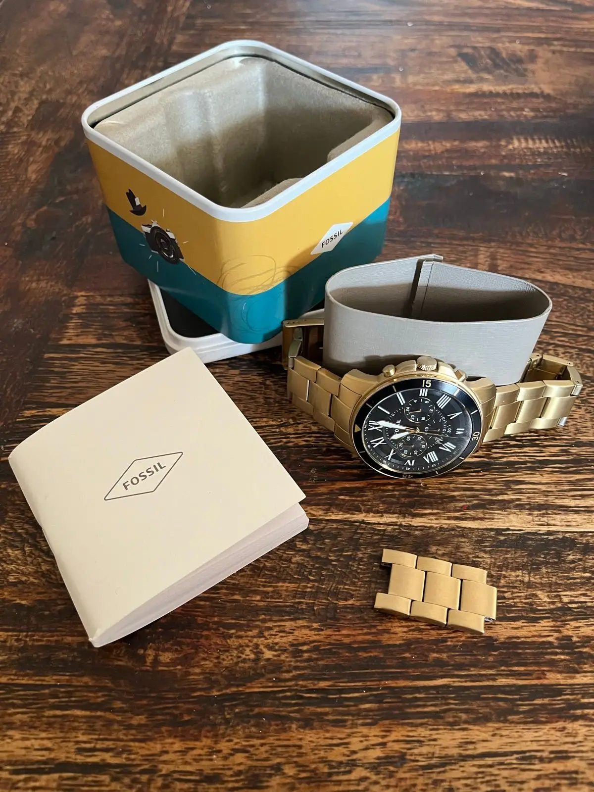 Fossil Gold-Tone Chronograph Watch