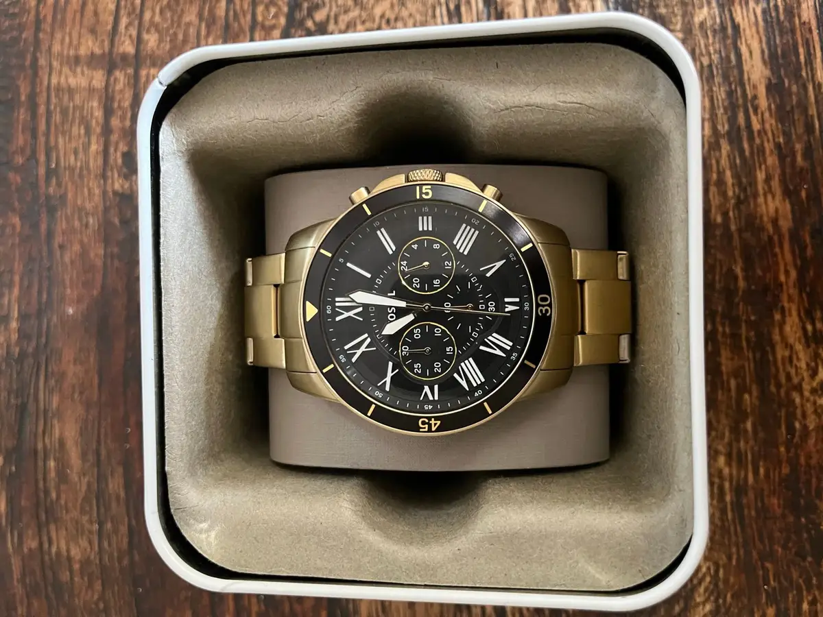 Fossil Gold-Tone Chronograph Watch