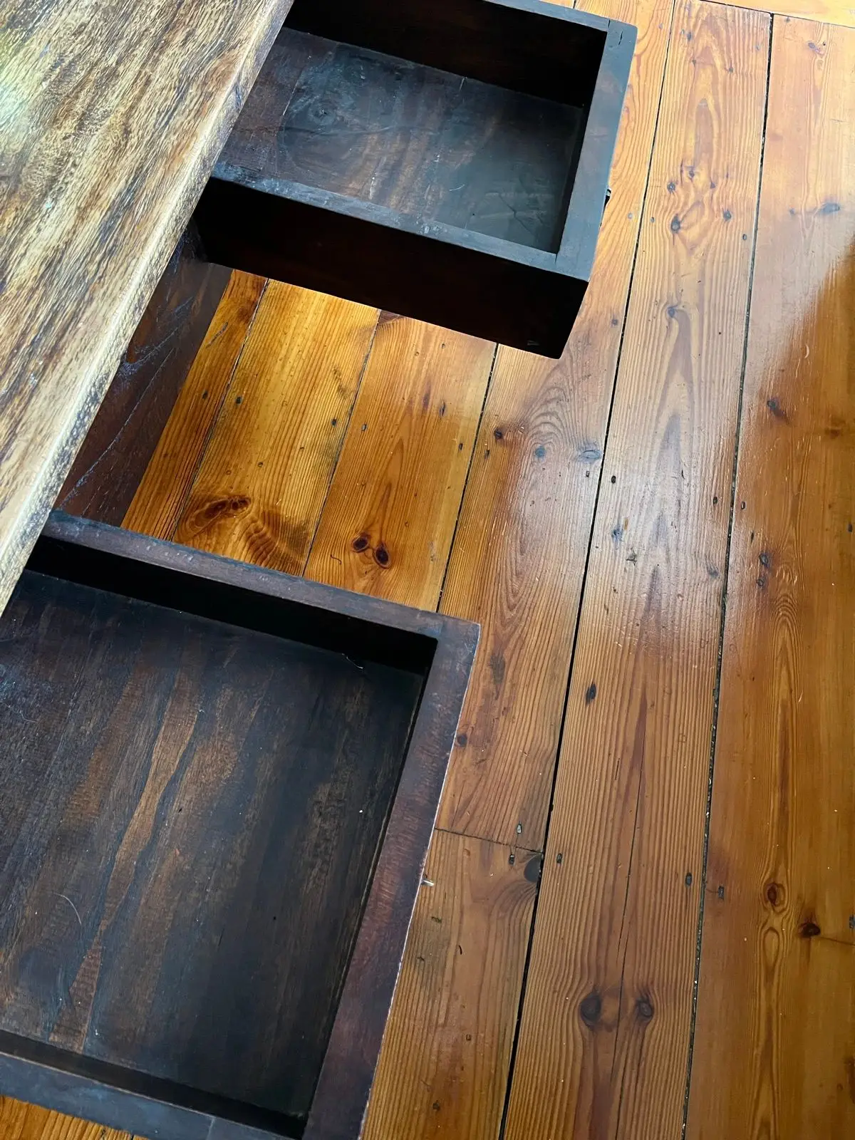 Coricraft Dark Wood Coffee Table with Drawers